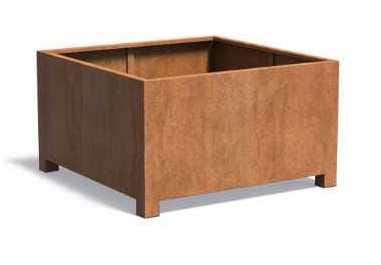 Adezz Corten Carrez with Feet Planter Contemporary Planters