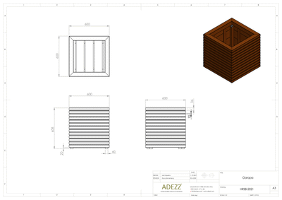 Adezz Harwood Planter Malga